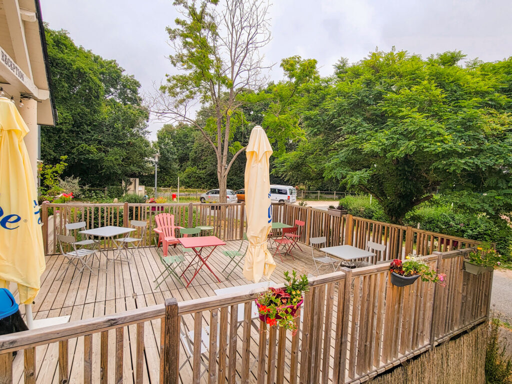 terrasse restaurant snack la fritillaire camping